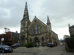 The Roseburn Church, viewed from the taxi at Kew Terrace