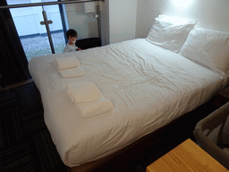 Max in the bedroom of our first apartment at Richmond Place Apartments