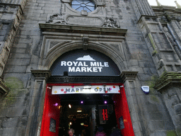 Entrance to the Royal Mile Market at Tron Kirk, at the Royal Mile