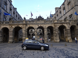 Front of the City Chambers at the Royal Mile