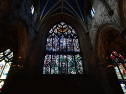 Stained glass windows at St. Giles` Cathedral