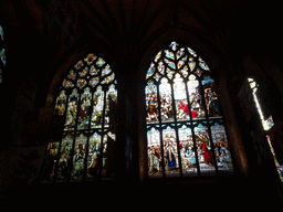 Stained glass windows at St. Giles` Cathedral