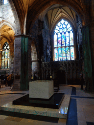 The Holy Table and the north side of the transept with St. Eloi`s Chapel at St. Giles` Cathedral