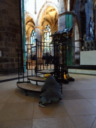 Max, the Eagle Lectern and the Holy Table at St. Giles` Cathedral