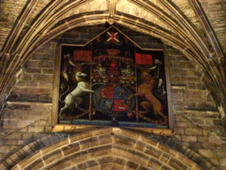 Coat of arms at the transept at St. Giles` Cathedral