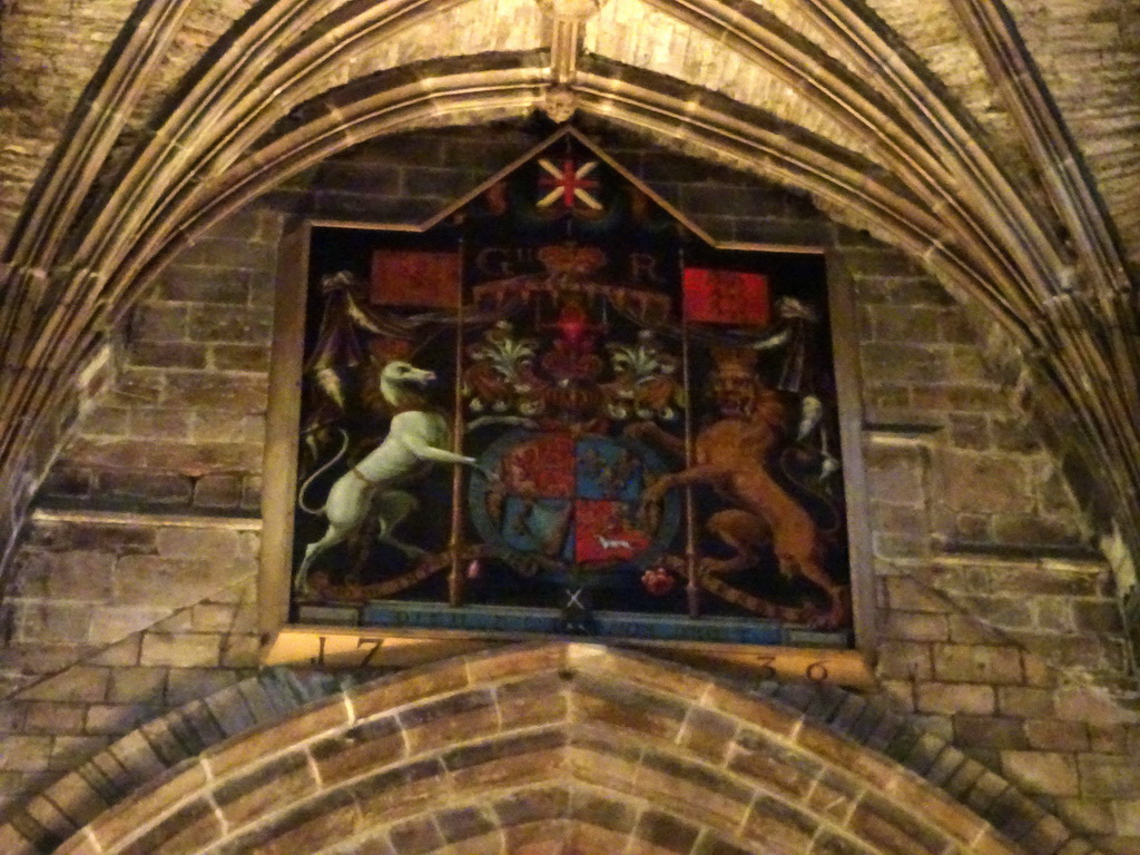 Coat of arms at the transept at St. Giles` Cathedral