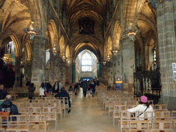 The nave of St. Giles` Cathedral, viewed from the east side