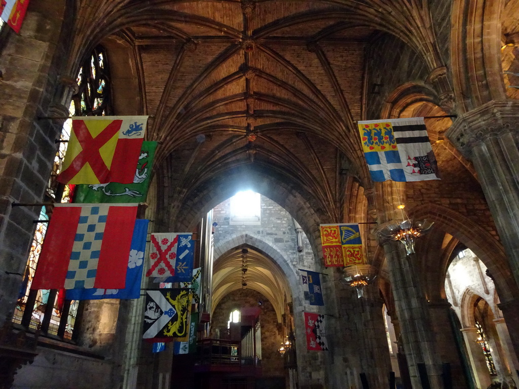 The Preston Aisle and Moray Aisle of St. Giles` Cathedral, viewed from the ante-chapel to the Thistle Chapel