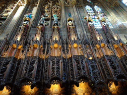 Upper part of the south side of the Thistle Chapel at St. Giles` Cathedral
