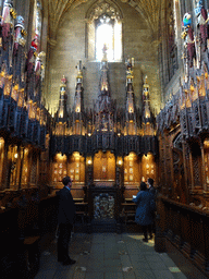 West side of the Thistle Chapel, with the Sovereign`s Stall, at St. Giles` Cathedral