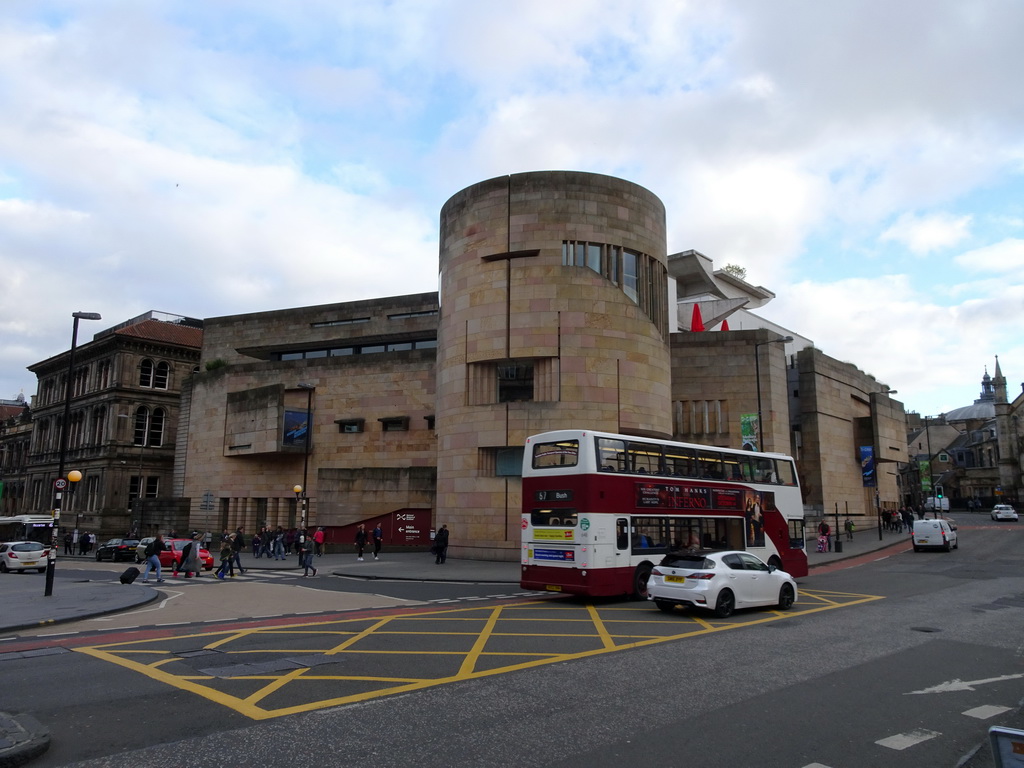Right front of the National Museum of Scotland at the crossing of Chambers Street and George IV Bridge