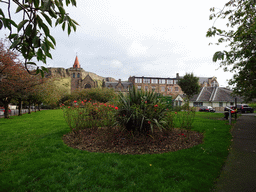 The Deaconess Garden, the Kirk O` Field church and the Salisbury Crags