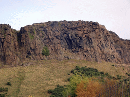 The Salisbury Crags at Holyrood Park, viewed from the square at the east side of Brown Street