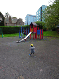 Max at the playground at Dumbiedykes Road