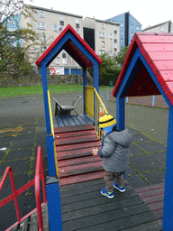 Max at the playground at Dumbiedykes Road