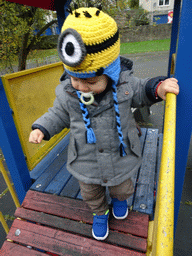 Max at the playground at Dumbiedykes Road