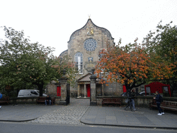 Front of the Canongate Kirk church at the Royal Mile