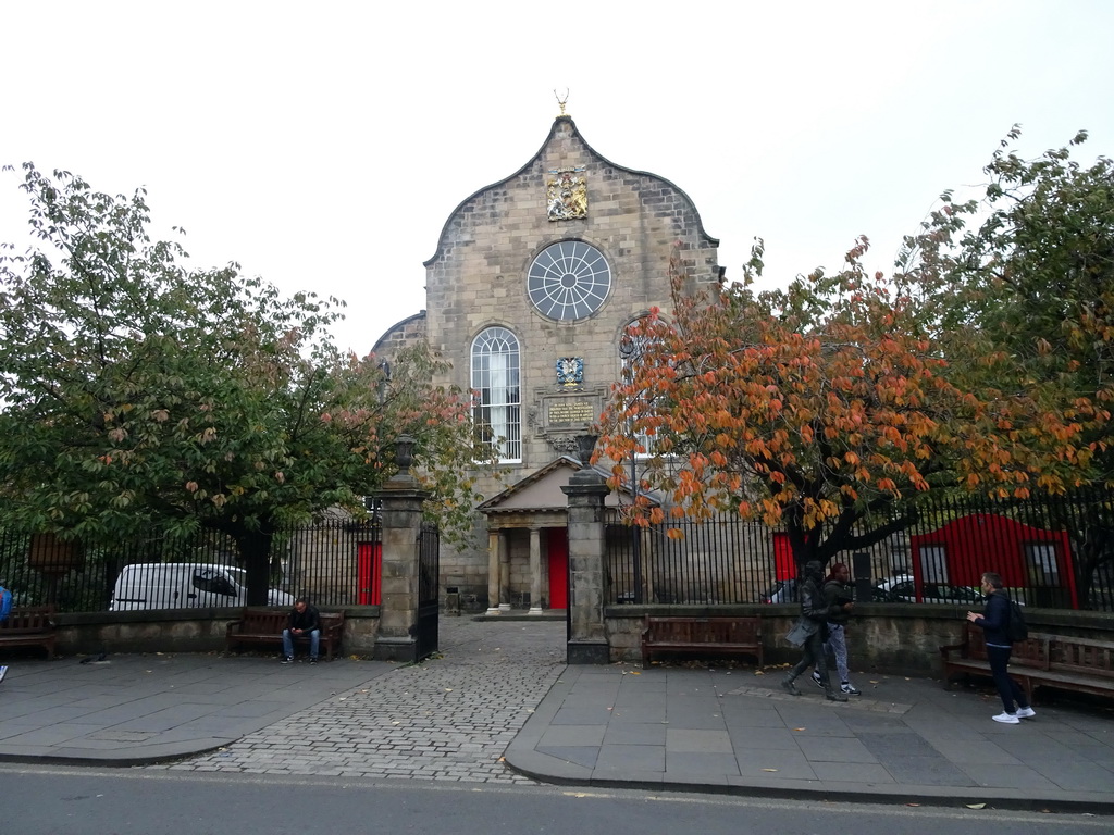 Front of the Canongate Kirk church at the Royal Mile