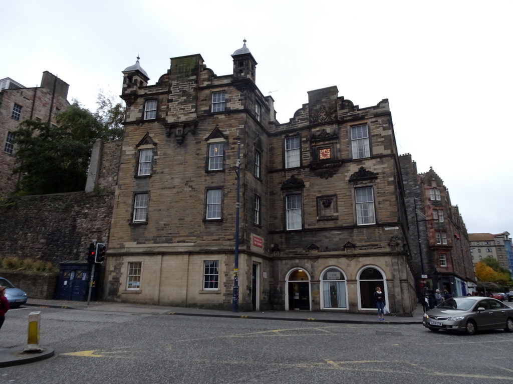 Front of the Salvation Army building at the crossing of Pleasance and Cowgate