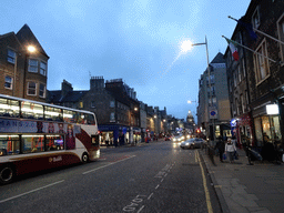 Nicolson Street and South Bridge with the Old College, at sunset