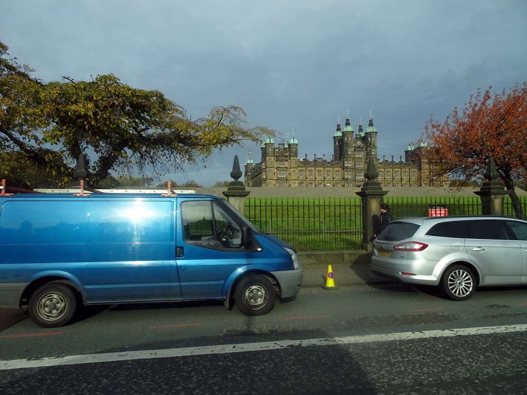 Donaldson`s School, viewed from the taxi to Edinburgh Zoo at West Coates