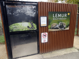 Front of the Lemur Walkthrough at the Edinburgh Zoo