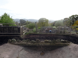 Outdoor enclosure of the Rhinoceros at the Edinburgh Zoo