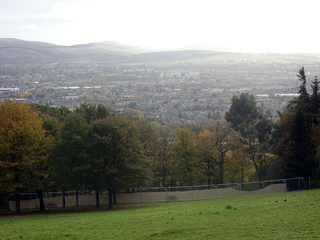 The Zebra and Antelope African Plains at the Edinburgh Zoo and a view on the west side of Edinburgh