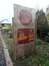Sign at the Tiger Tracks enclosure at the Edinburgh Zoo