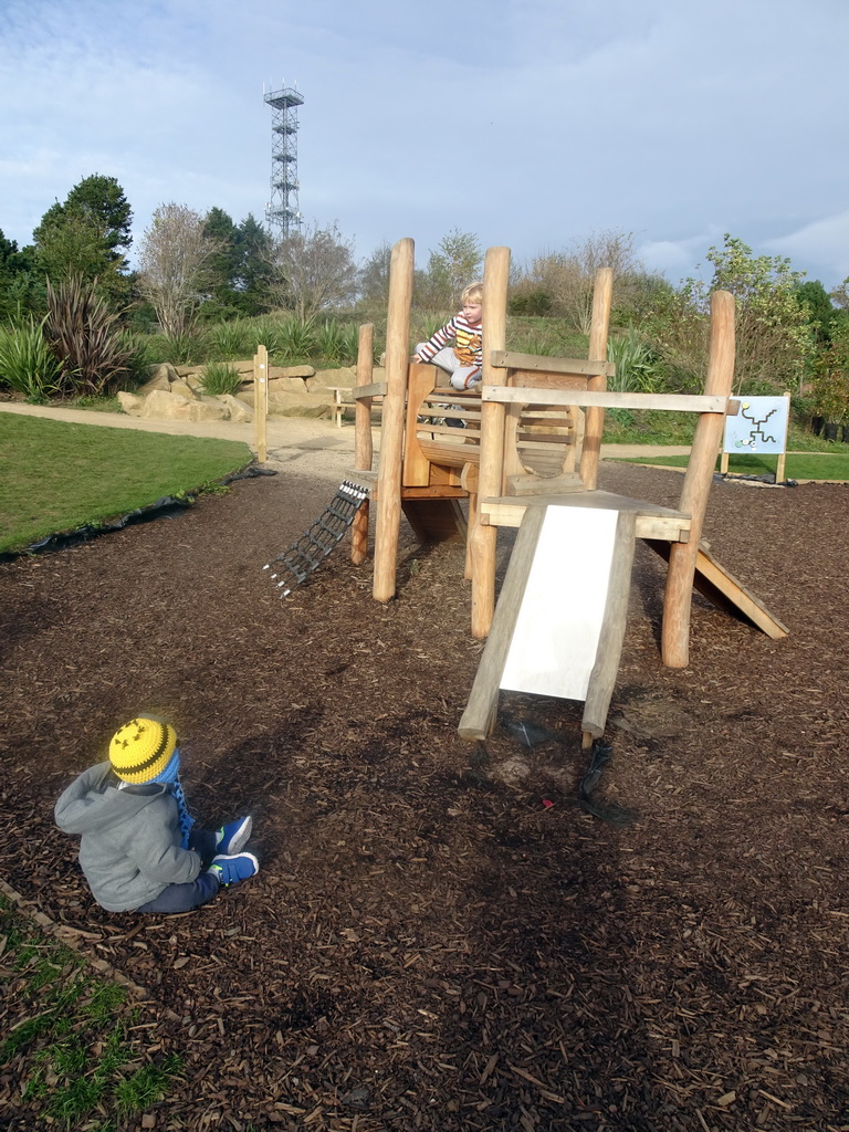 Max at the playground at the Hilltop at the Edinburgh Zoo