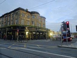 The Haymarket pub at Clifton Terrace, viewed from the taxi