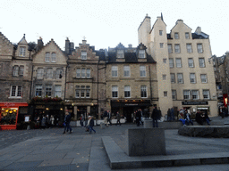 Buildings at Grassmarket Square, viewed from the taxi