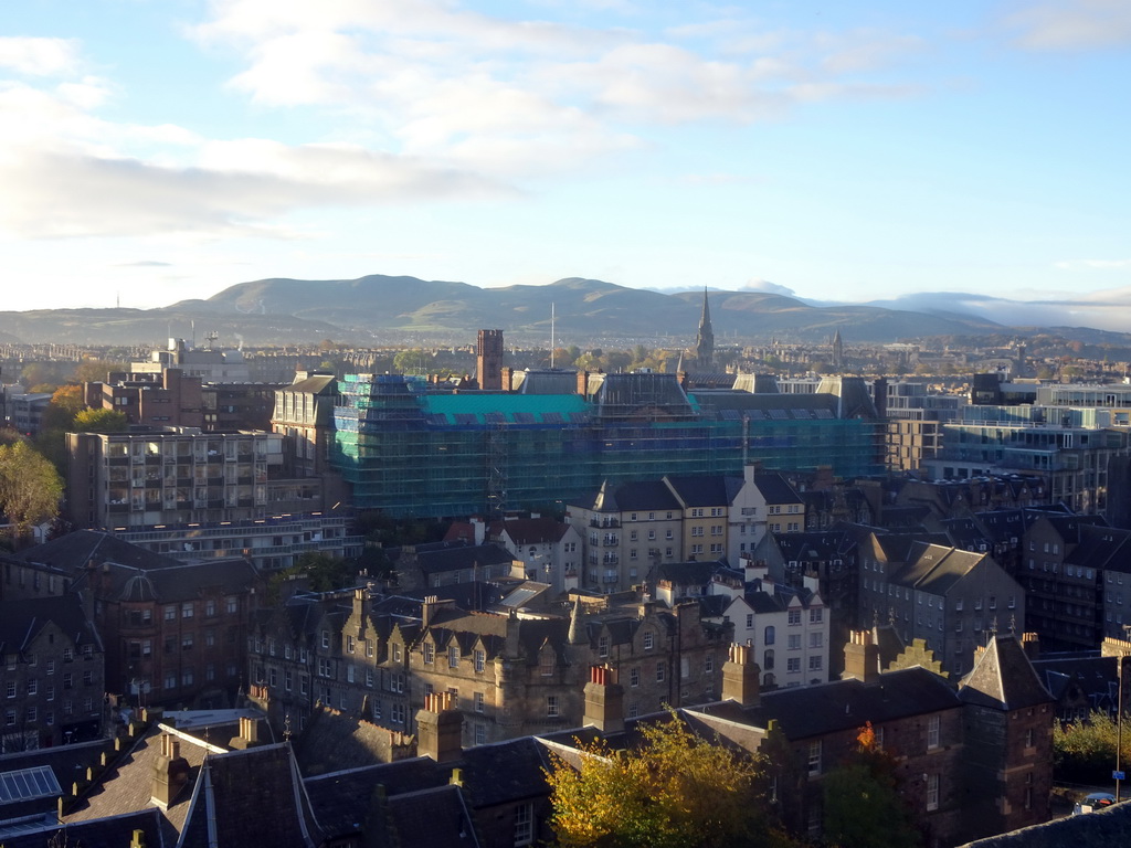 The southwest side of the city with the Edinburgh College of Art and the Barclay Viewforth Church of Scotland, viewed from the Esplanade