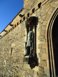 Statue at the left side of the front entrance to Edinburgh Castle