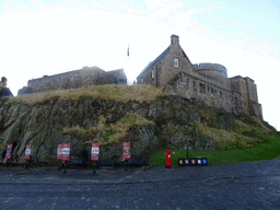 The upper part of Edinburgh Castle, viewed from below