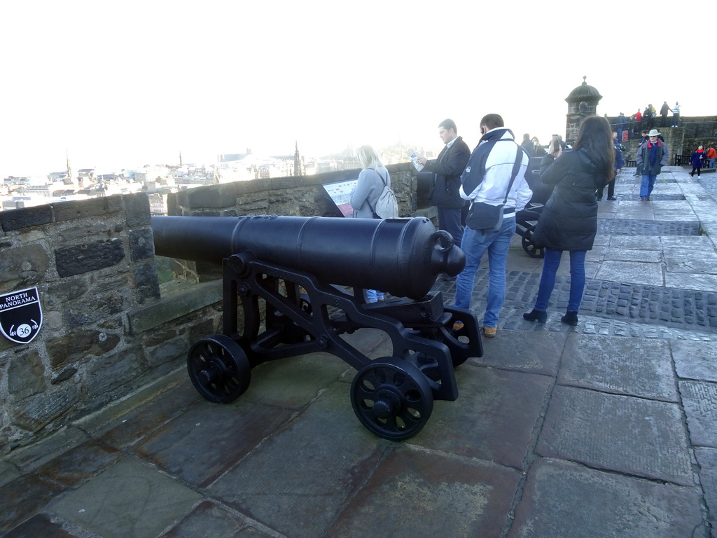 Cannons at the North Panorama at Edinburgh Castle
