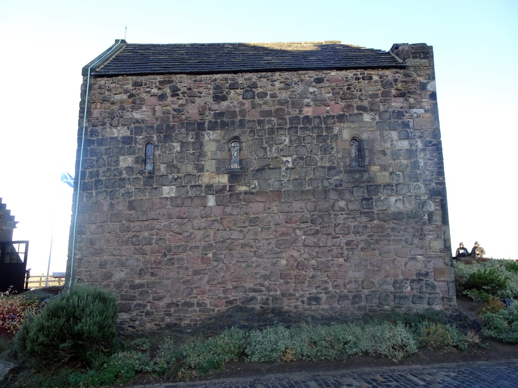 South side of St. Margaret`s Chapel at Edinburgh Castle