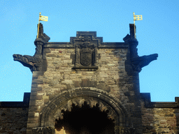 Top of the facade of the Scottish National War Memorial at Edinburgh Castle