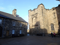 Front of the Prisons of War Exhibition building and the Scottish National War Memorial at Edinburgh Castle