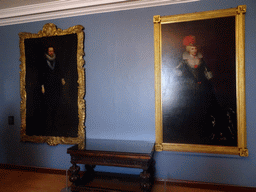 Paintings at Queen Mary`s Bedchamber at the Royal Palace at Edinburgh Castle
