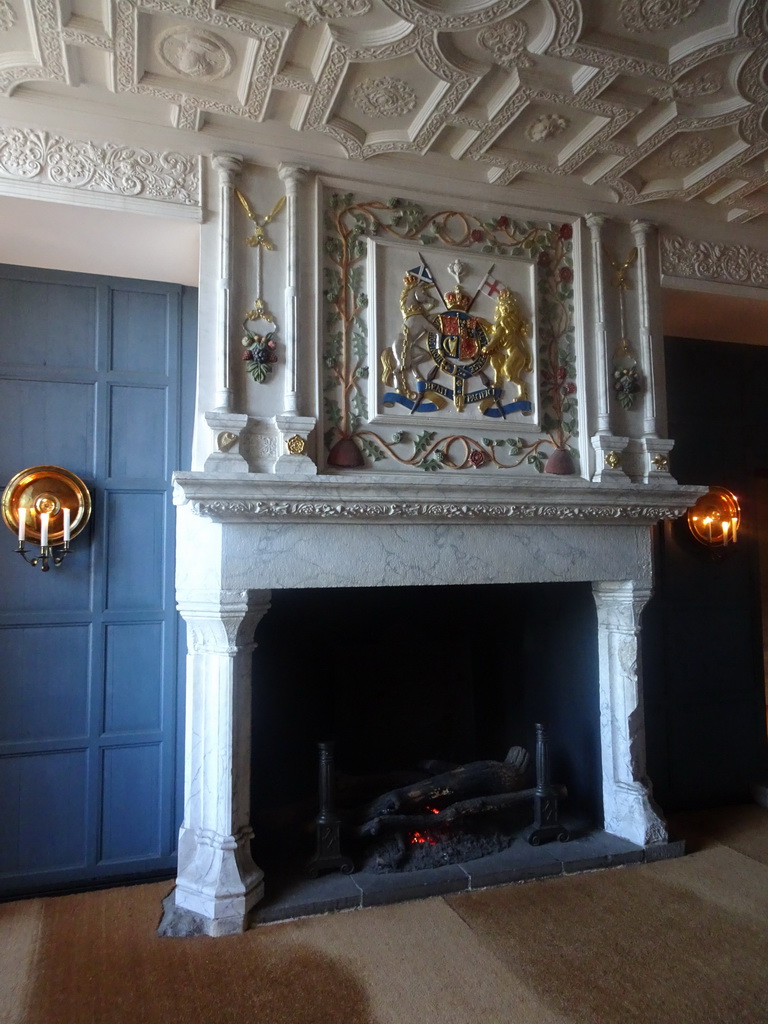 Fireplace in the Laich Hall at the Royal Palace at Edinburgh Castle