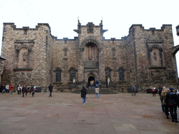 Miaomiao in front of the Scottish National War Memorial at Edinburgh Castle