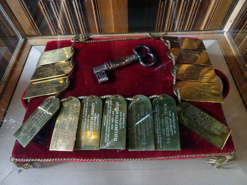 Key and chain in the Great Hall at Edinburgh Castle