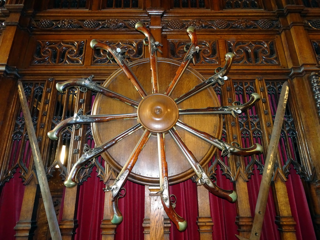 Circle of guns at the south side of the Great Hall at Edinburgh Castle