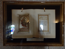 St. Margaret`s Gospel Book in St. Margaret`s Chapel at Edinburgh Castle