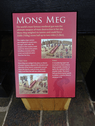 Explanation on the Mons Meg cannon at Edinburgh Castle