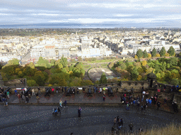 The North Panorama, the Princes Street Gardens and the New Town, viewed from the upper part of Edinburgh Castle