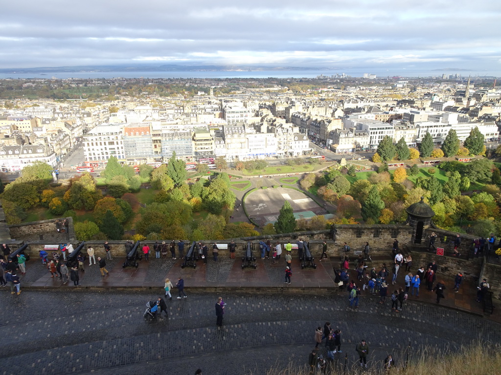 The North Panorama, the Princes Street Gardens and the New Town, viewed from the upper part of Edinburgh Castle