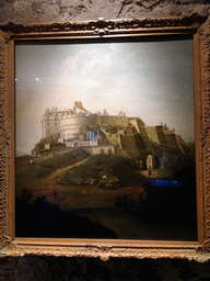 Painting of Edinburgh Castle at the Prisons of War Exhibition building at Edinburgh Castle