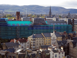 The southwest side of the city with the Edinburgh College of Art and the Barclay Viewforth Church of Scotland, viewed from the Esplanade